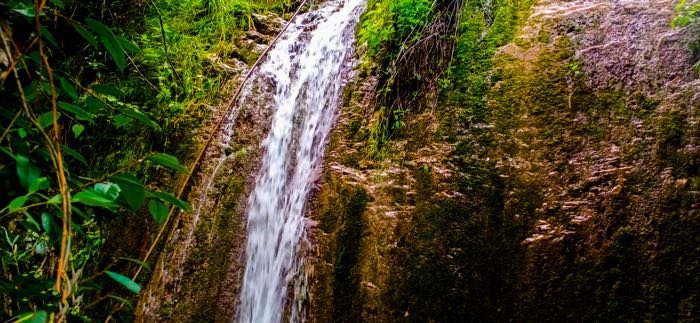 small water fall in village