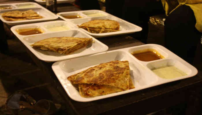 Chicken Parathas at Restaurant in Lahore