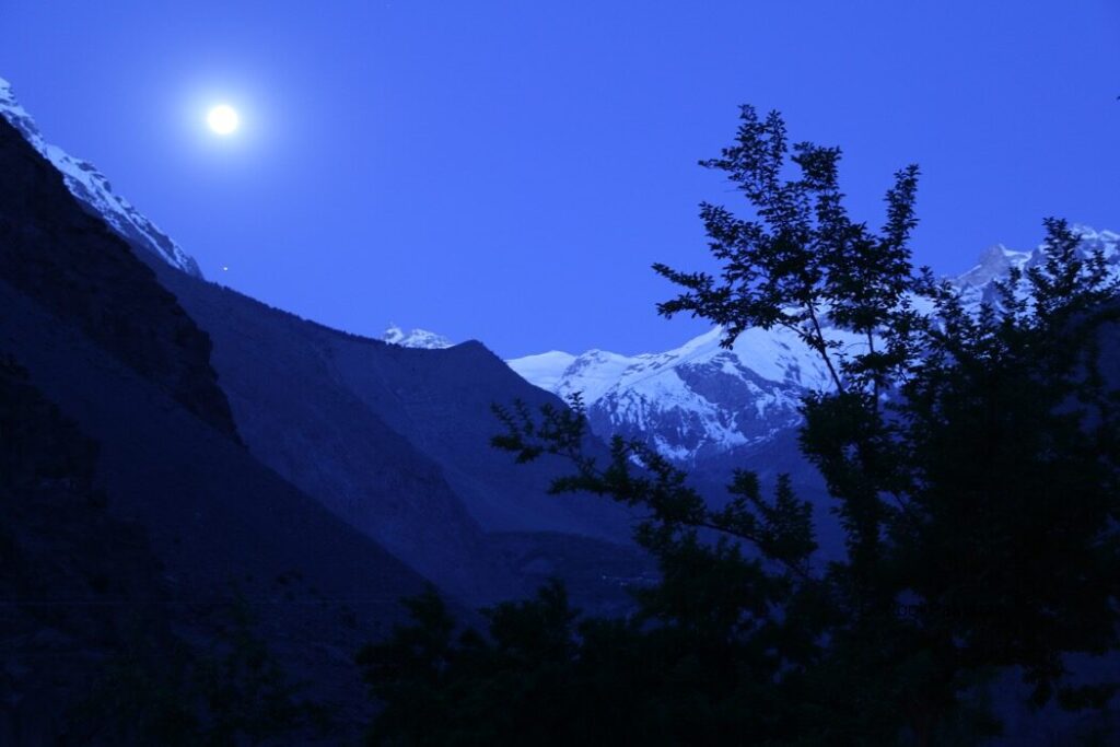 Full Moon Snow Mountain Shigarthang-Skardu