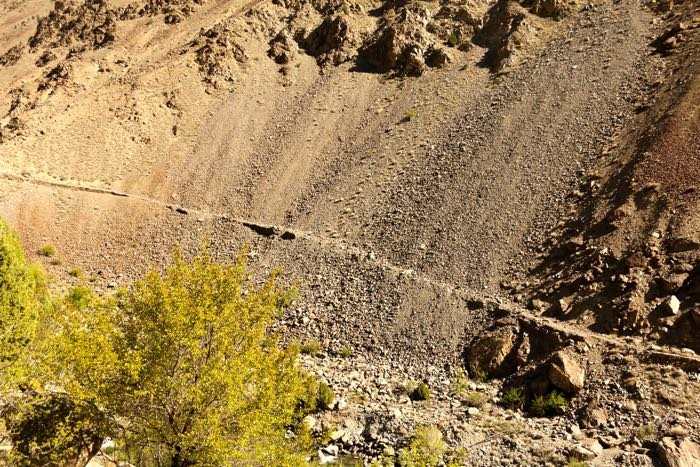 remains of old track Shigarthang-Skardu